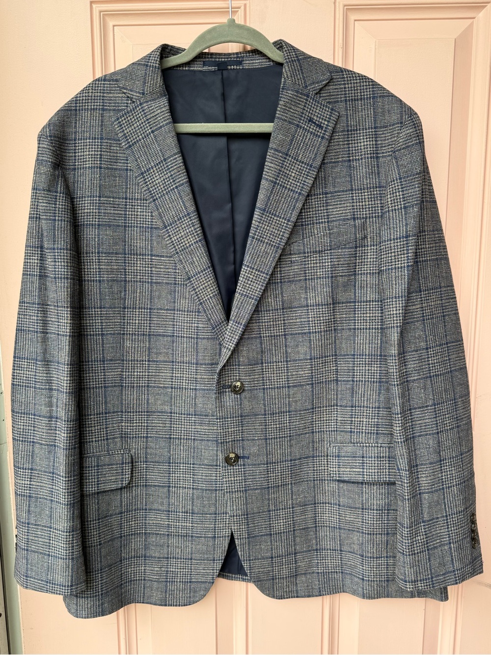 Jos. A. Bank 1905 Blue Plaid Slim Fit Blazer Sport Coat Men’s 46R